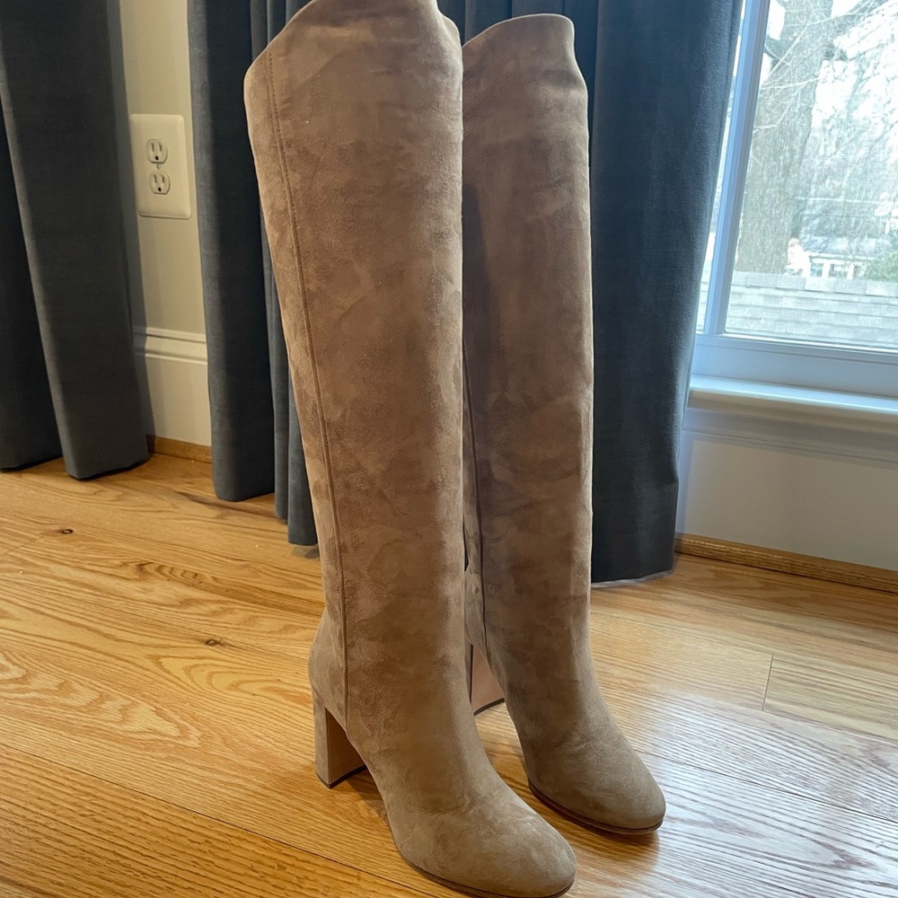 Prada tan boots